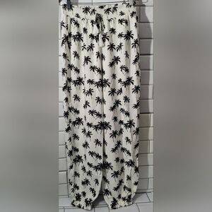 Papna Lounge Ladies High Waist Pants Elastic Waist Jogger Style Color White Blac